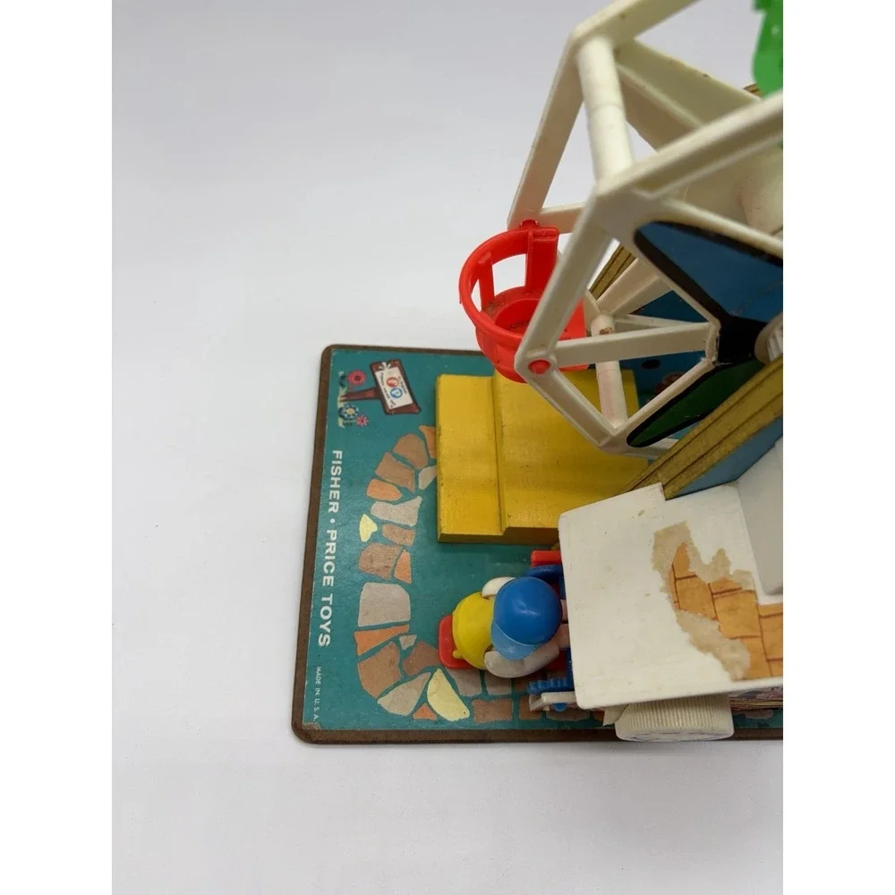 Vintage 1966 Fisher Price #969 Music Box Ferris Wheel Works Plays Tune Toy